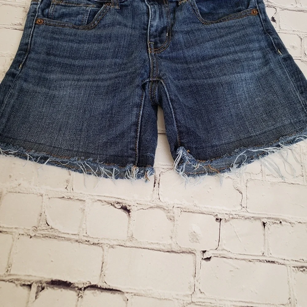 AEO Midi Raw Hem Super Stretch Shorts 0